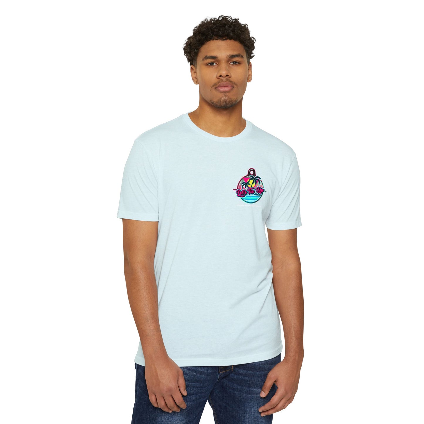 Let's Tie Up Summer Unisex CVC Jersey T-Shirt - Casual Tie Up Vibes