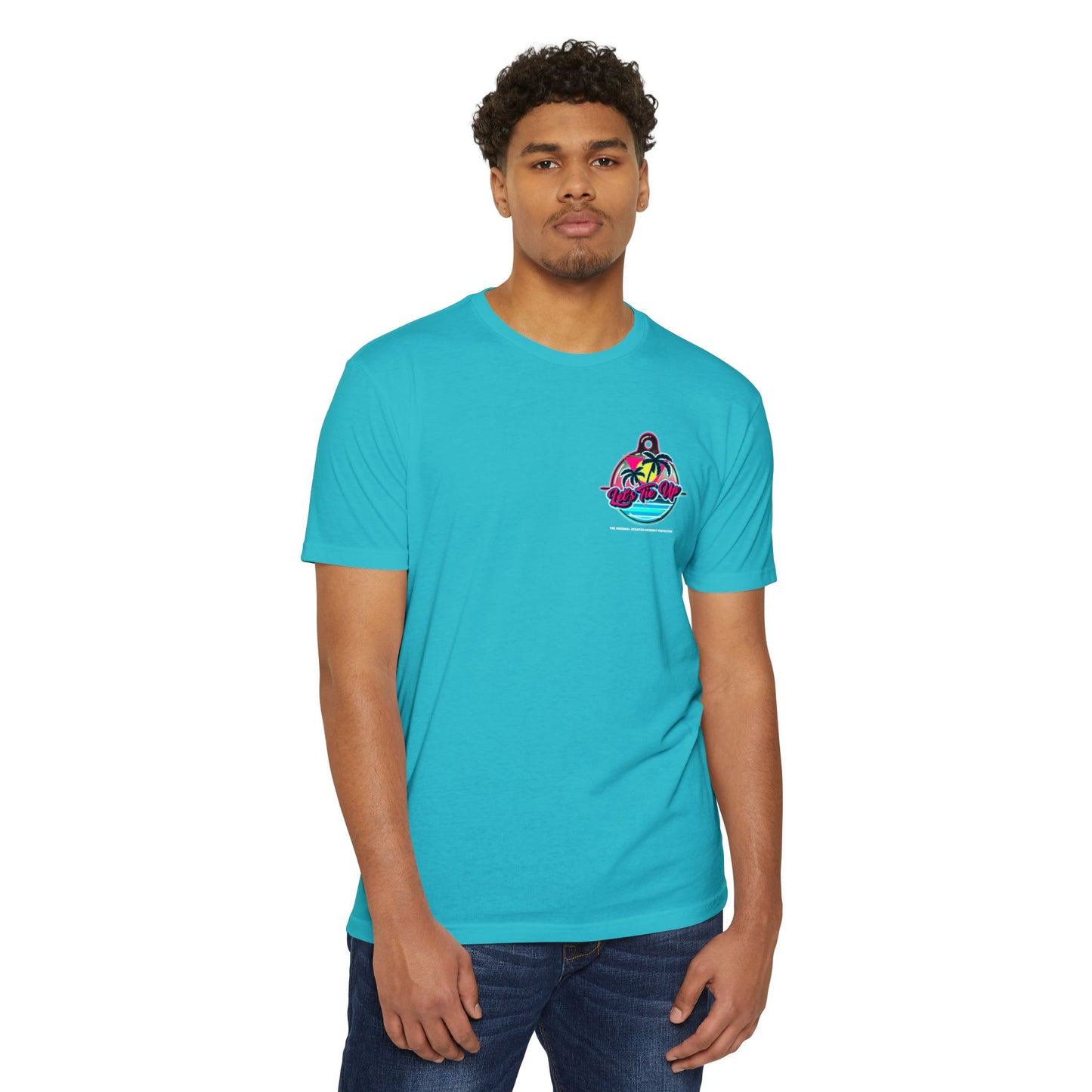Let's Tie Up Summer Unisex CVC Jersey T-Shirt - Casual Tie Up Vibes