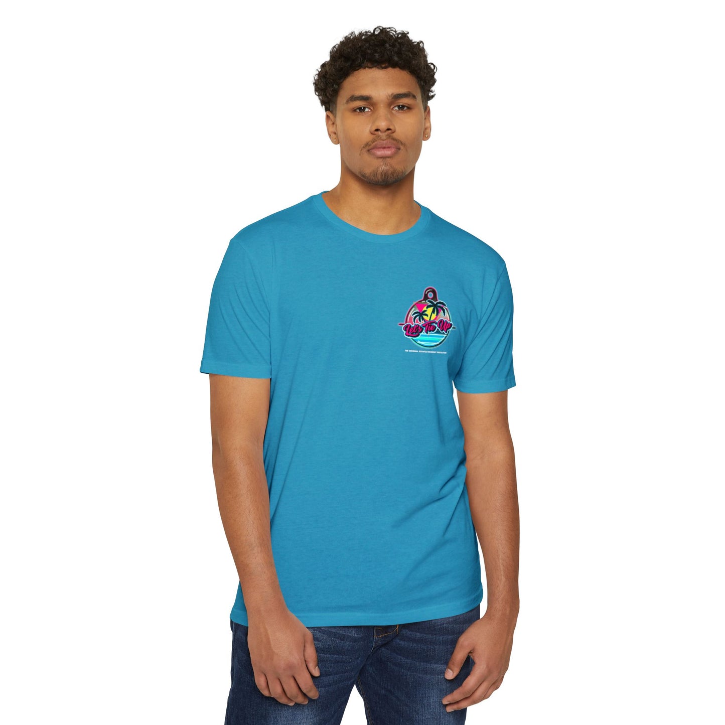 Let's Tie Up Summer Unisex CVC Jersey T-Shirt - Casual Tie Up Vibes