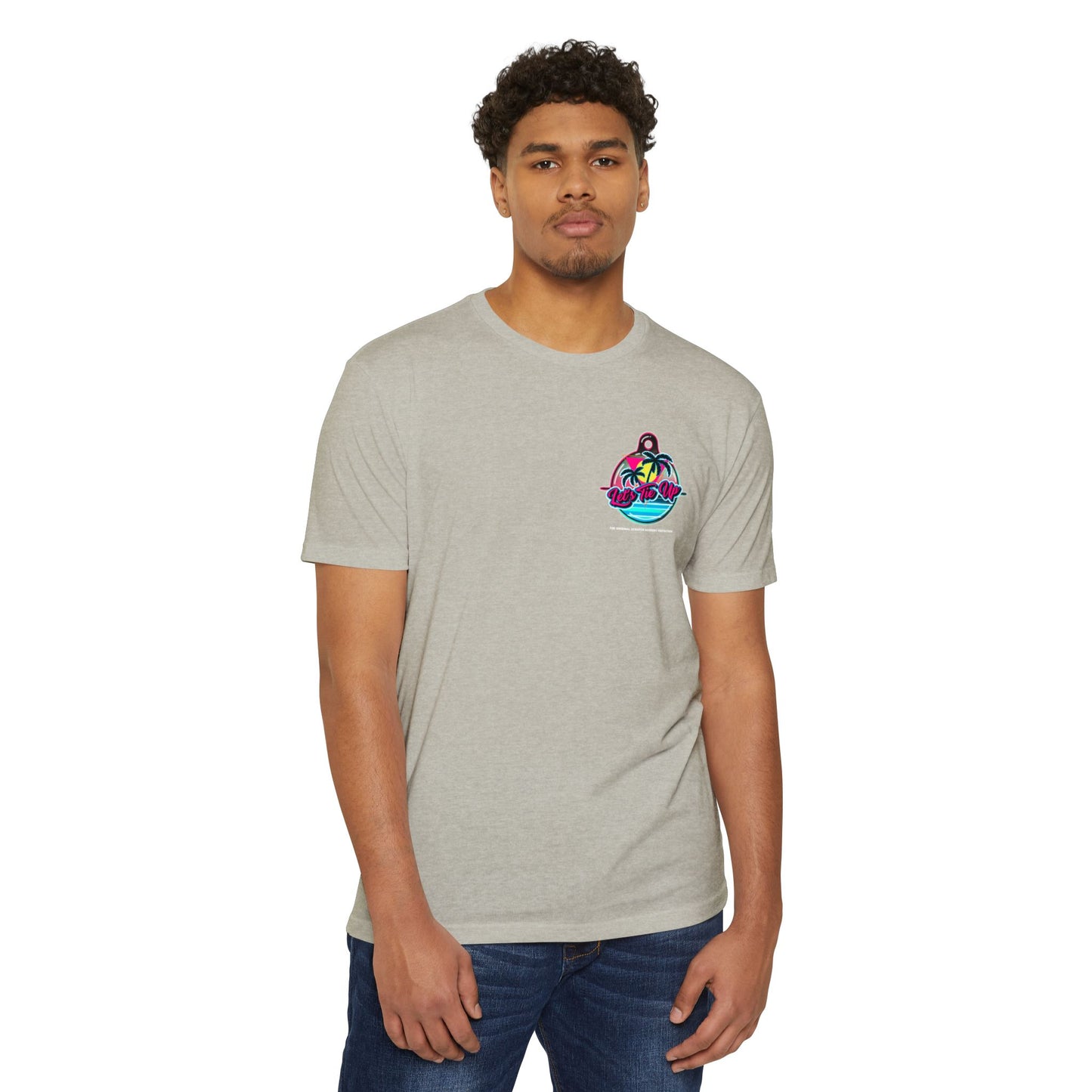 Let's Tie Up Summer Unisex CVC Jersey T-Shirt - Casual Tie Up Vibes