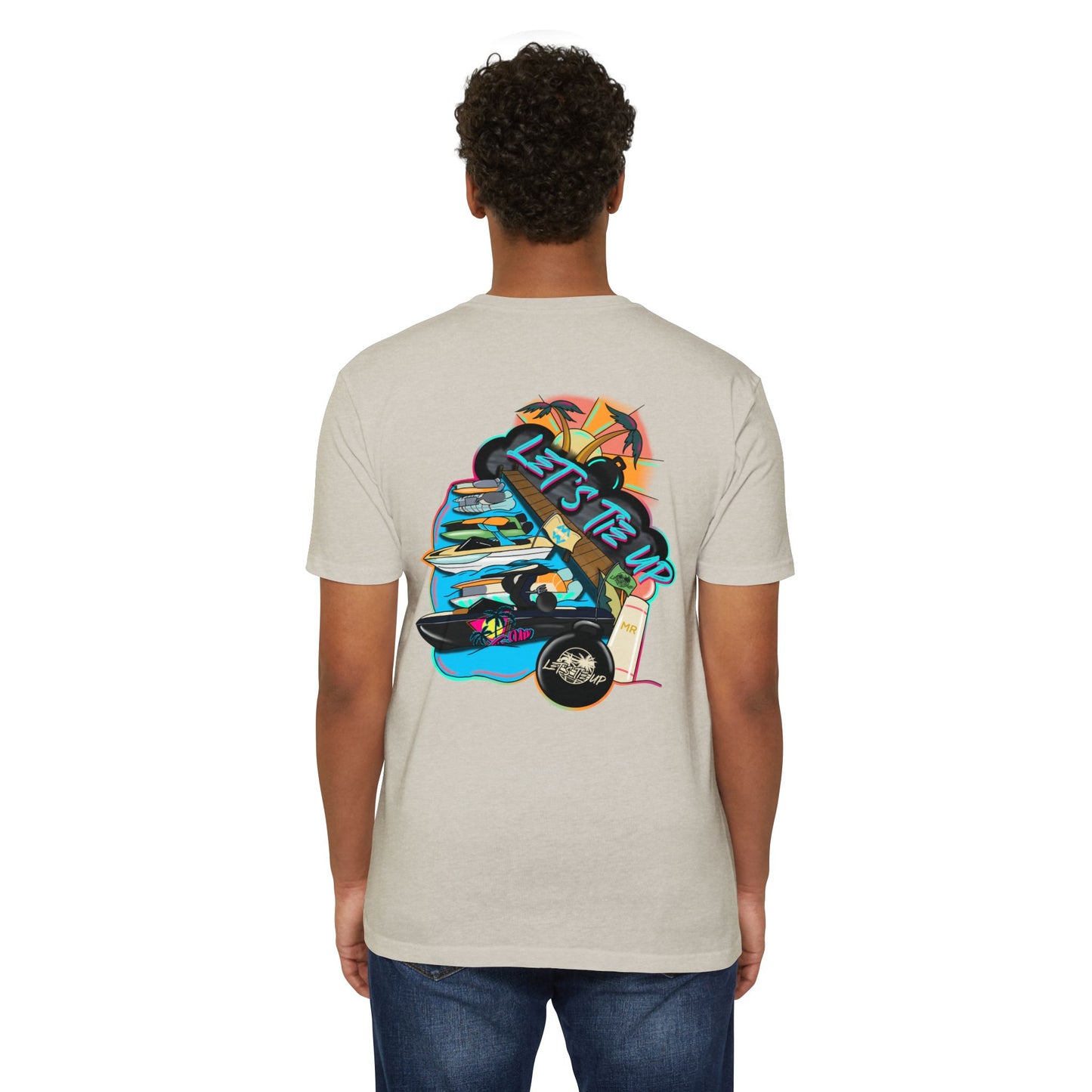 Let's Tie Up Summer Unisex CVC Jersey T-Shirt - Casual Tie Up Vibes