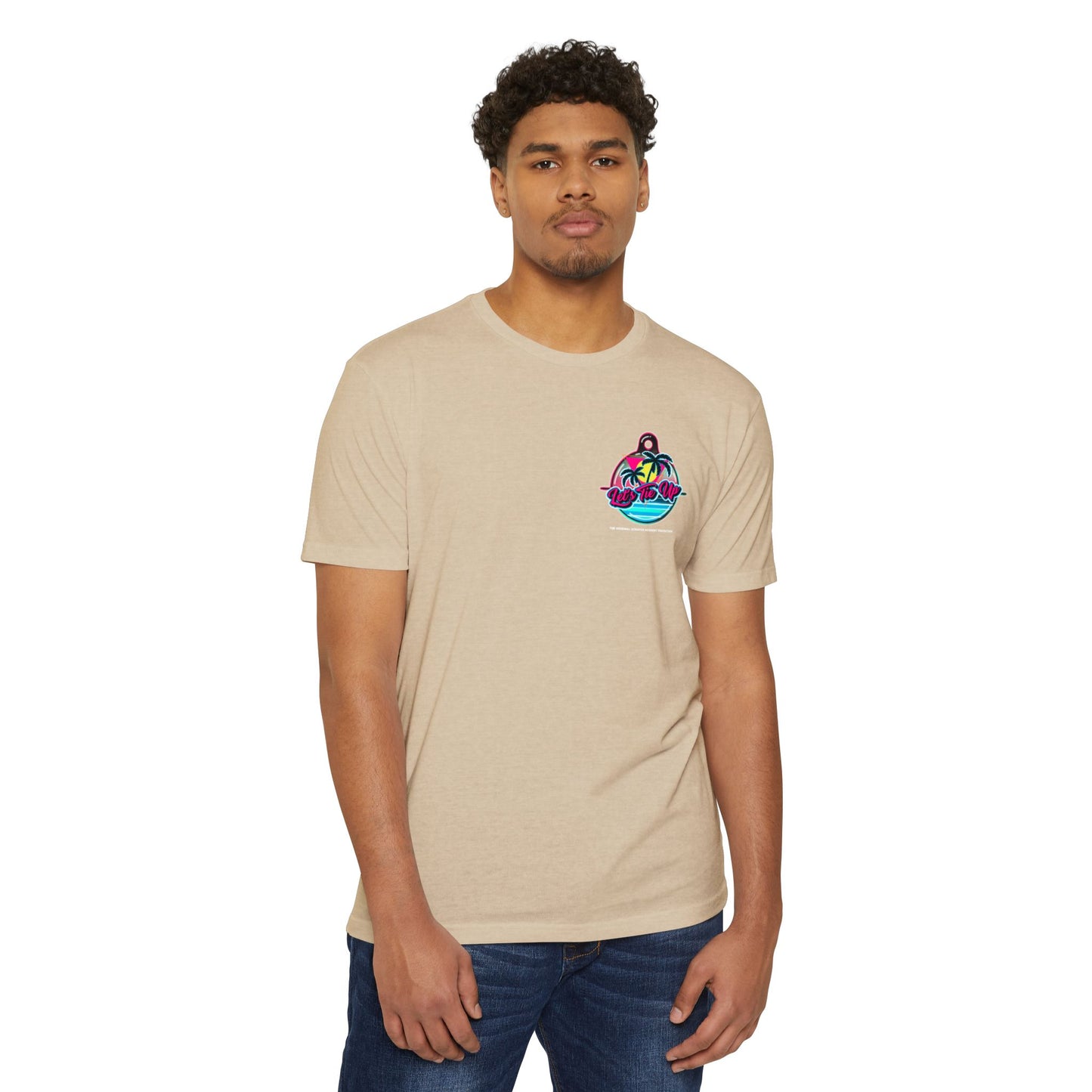 Let's Tie Up Summer Unisex CVC Jersey T-Shirt - Casual Tie Up Vibes