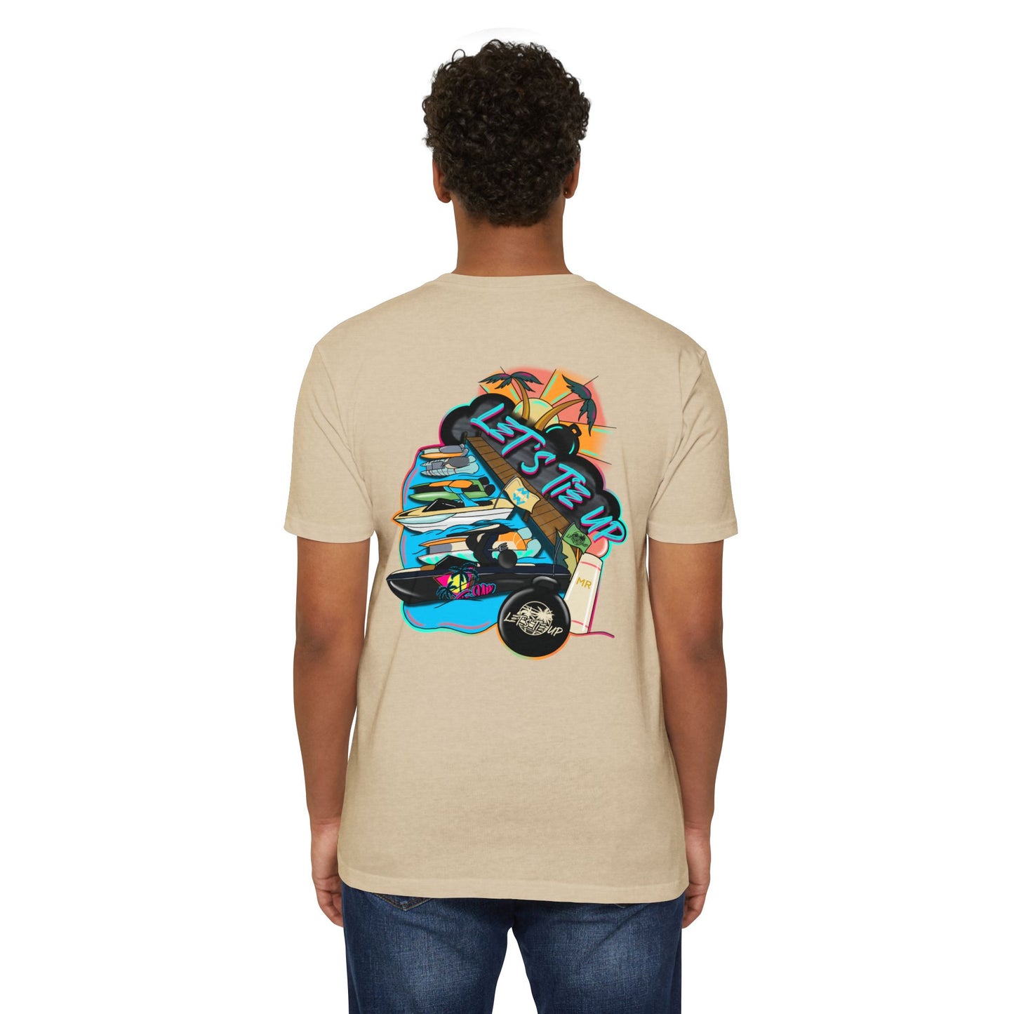 Let's Tie Up Summer Unisex CVC Jersey T-Shirt - Casual Tie Up Vibes