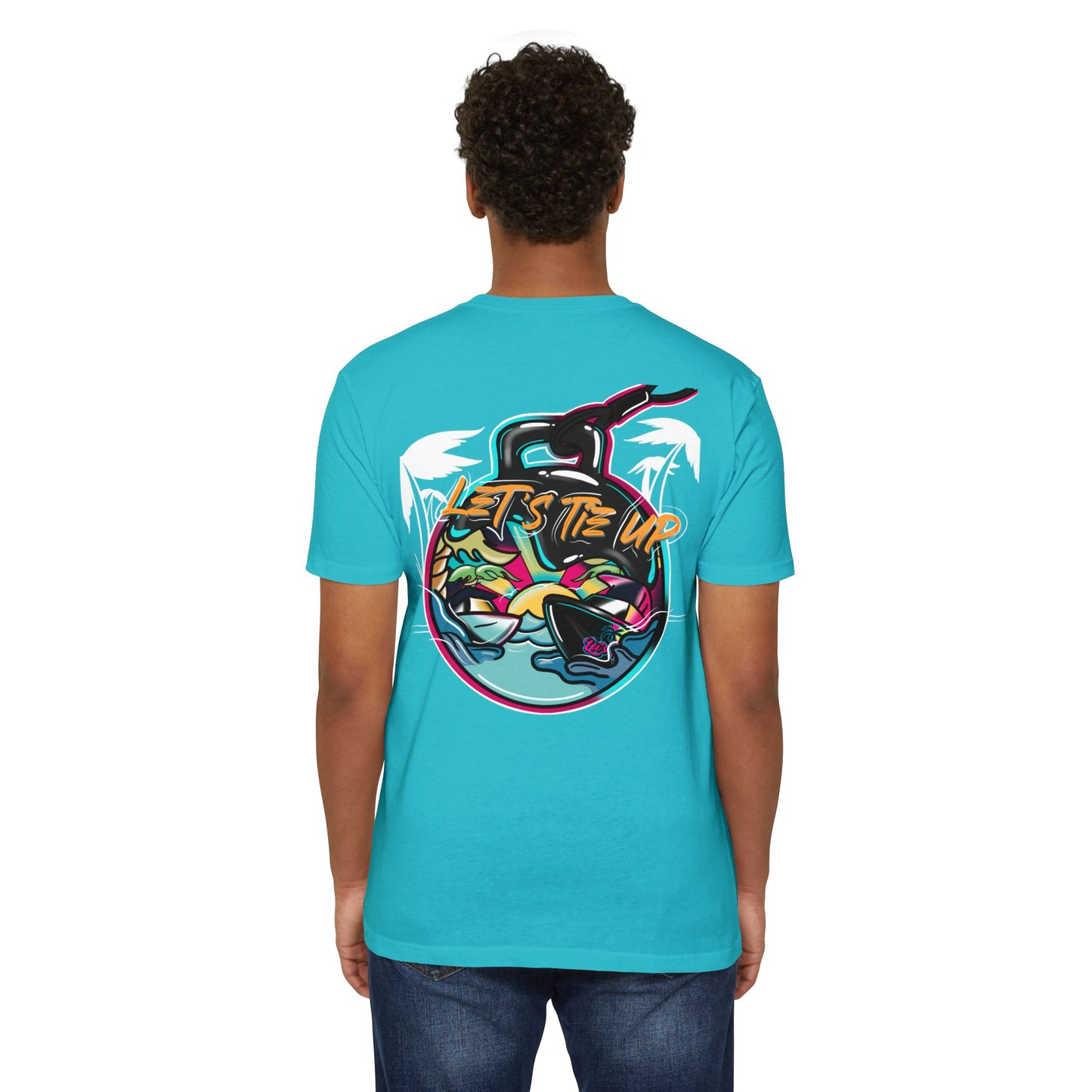Let's Tie Up Tropical Vibe Unisex T-Shirt - Big Balls Tee for Summer Fun
