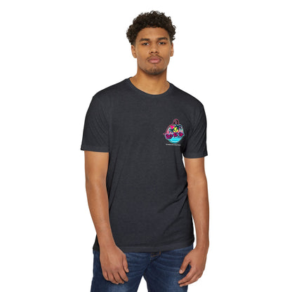 Tropical Vibes Unisex CVC Jersey T-shirt - Let's Tie Up Graphic Tees for Beach Lovers