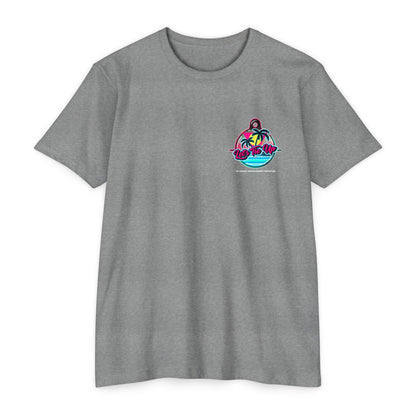 Tropical Vibes Unisex CVC Jersey T-shirt - Let's Tie Up Graphic Tees for Beach Lovers