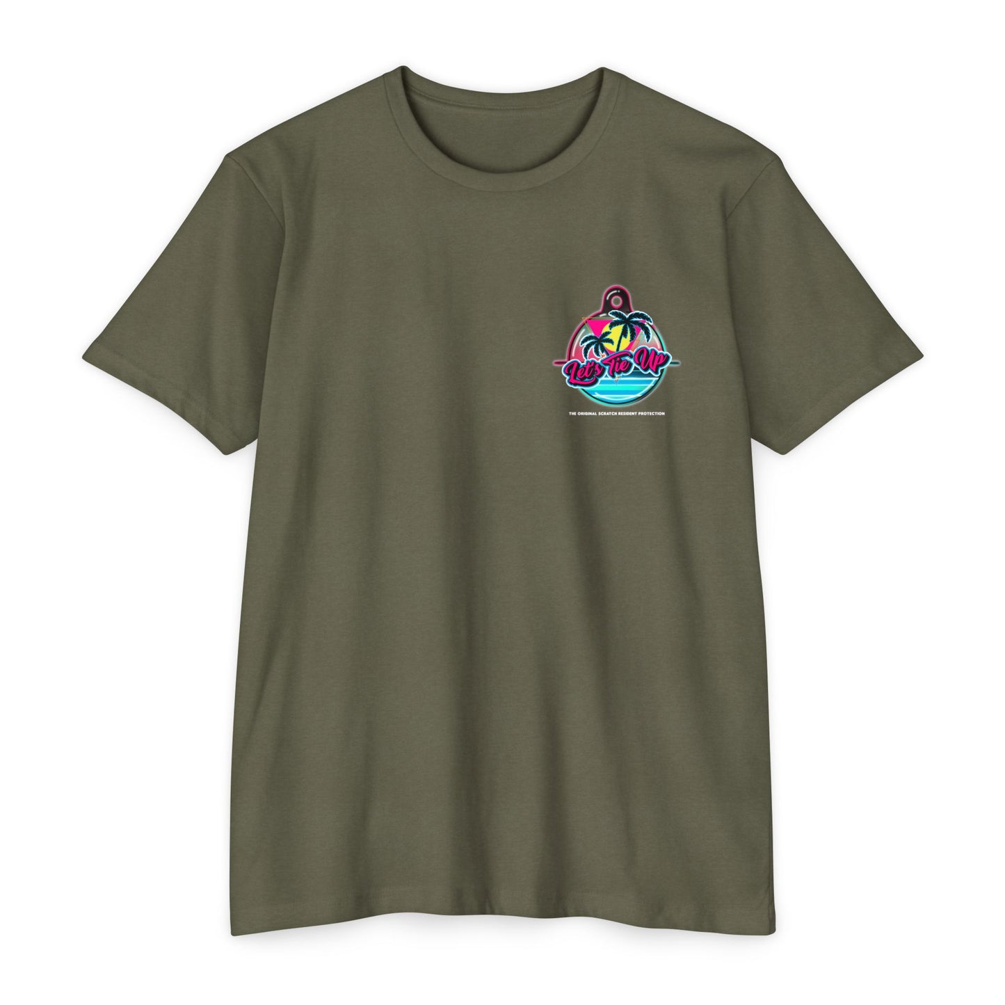 Tropical Vibes Unisex CVC Jersey T-shirt - Let's Tie Up Graphic Tees for Beach Lovers