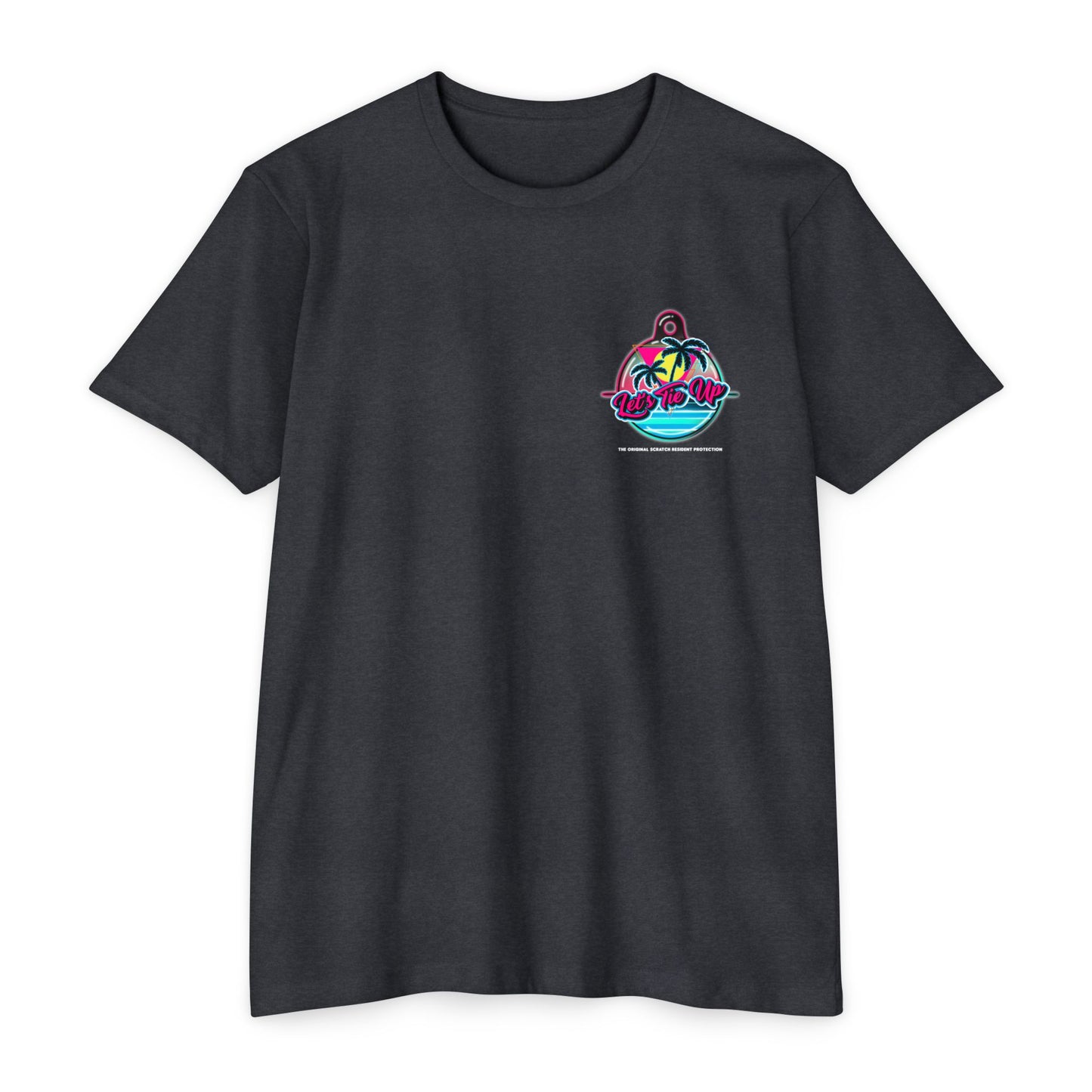 Tropical Vibes Unisex CVC Jersey T-shirt - Let's Tie Up Graphic Tees for Beach Lovers