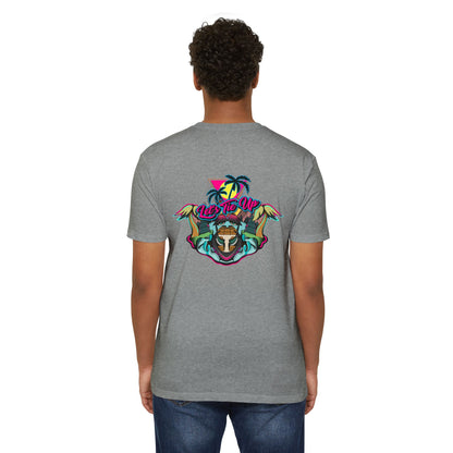 Tropical Vibes Unisex CVC Jersey T-shirt - Let's Tie Up Graphic Tees for Beach Lovers