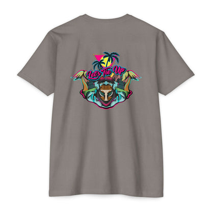 Tropical Vibes Unisex CVC Jersey T-shirt - Let's Tie Up Graphic Tees for Beach Lovers