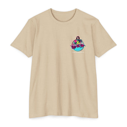 Tropical Vibes Unisex CVC Jersey T-shirt - Let's Tie Up Graphic Tees for Beach Lovers