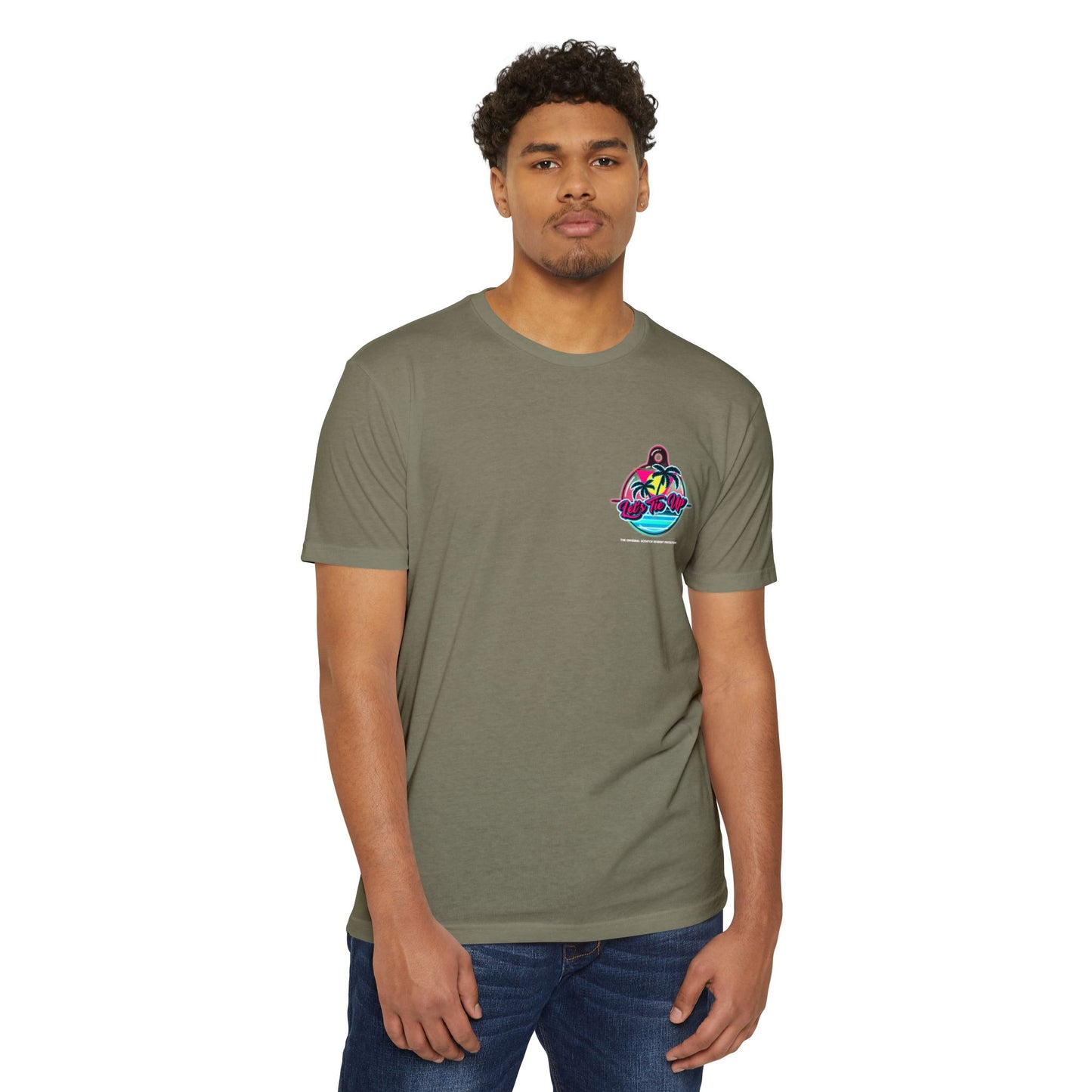 Tropical Vibes Unisex CVC Jersey T-shirt - Let's Tie Up Graphic Tees for Beach Lovers