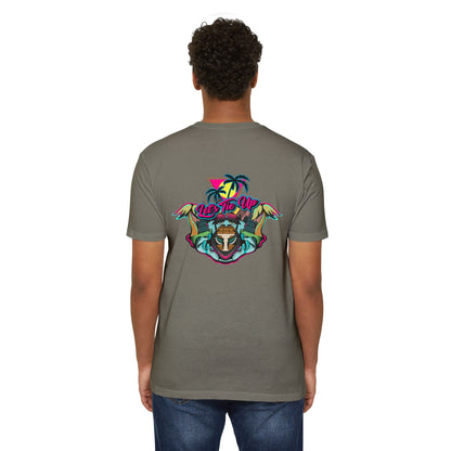 Tropical Vibes Unisex CVC Jersey T-shirt - Let's Tie Up Graphic Tees for Beach Lovers