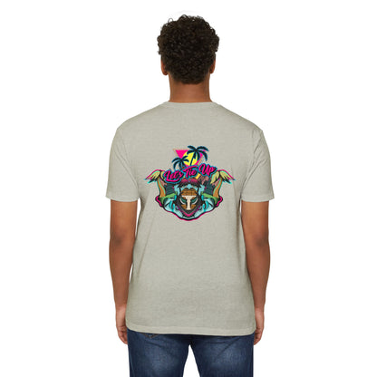 Tropical Vibes Unisex CVC Jersey T-shirt - Let's Tie Up Graphic Tees for Beach Lovers