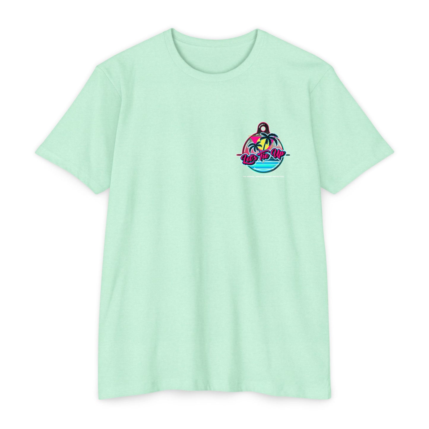 Tropical Vibes Unisex CVC Jersey T-shirt - Let's Tie Up Graphic Tees for Beach Lovers