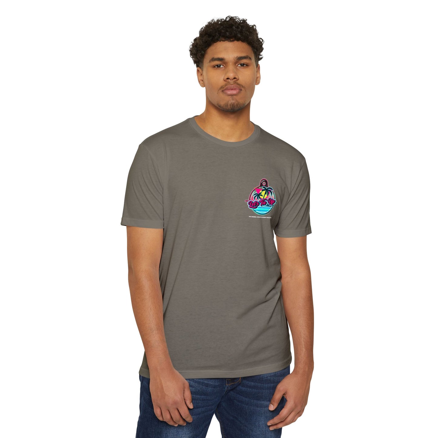 Tropical Vibes Unisex CVC Jersey T-shirt - Let's Tie Up Graphic Tees for Beach Lovers