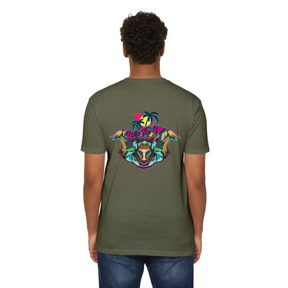 Tropical Vibes Unisex CVC Jersey T-shirt - Let's Tie Up Graphic Tees for Beach Lovers