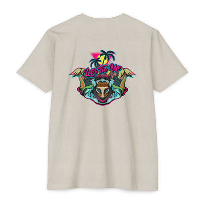 Tropical Vibes Unisex CVC Jersey T-shirt - Let's Tie Up Graphic Tees for Beach Lovers