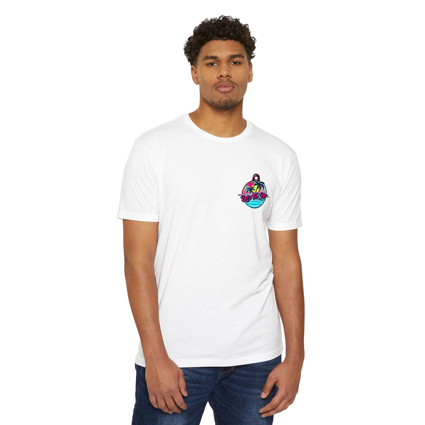 Tropical Vibes Unisex CVC Jersey T-shirt - Let's Tie Up Graphic Tees for Beach Lovers