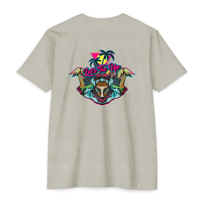 Tropical Vibes Unisex CVC Jersey T-shirt - Let's Tie Up Graphic Tees for Beach Lovers