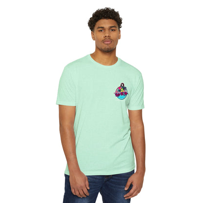 Tropical Vibes Unisex CVC Jersey T-shirt - Let's Tie Up Graphic Tees for Beach Lovers