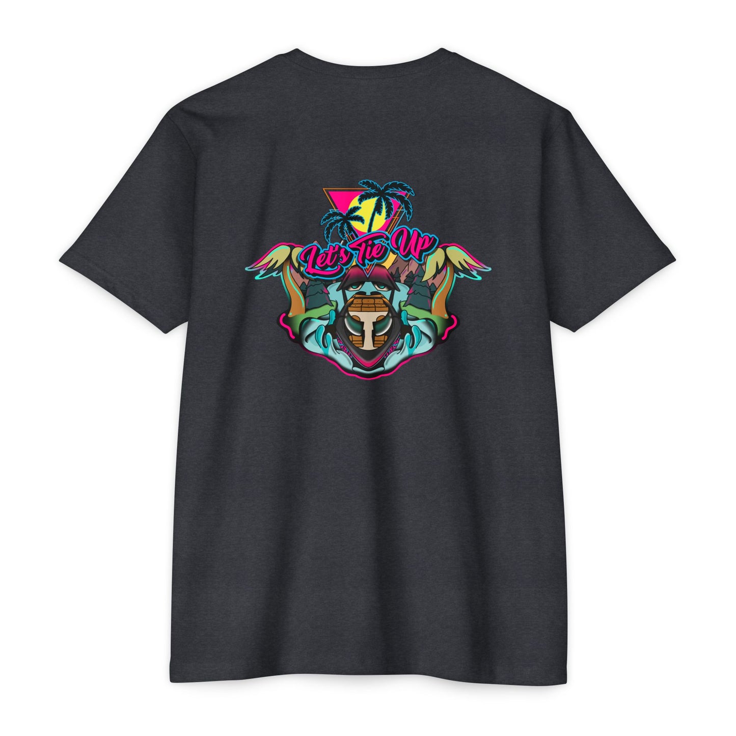 Tropical Vibes Unisex CVC Jersey T-shirt - Let's Tie Up Graphic Tees for Beach Lovers