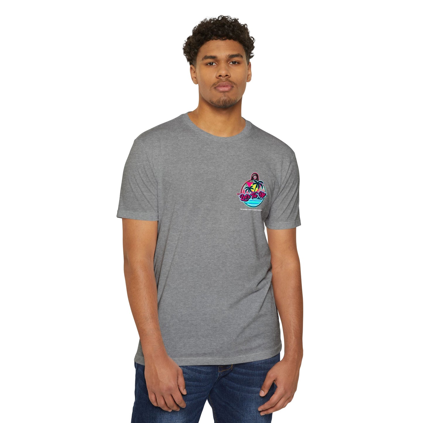 Tropical Vibes Unisex CVC Jersey T-shirt - Let's Tie Up Graphic Tees for Beach Lovers