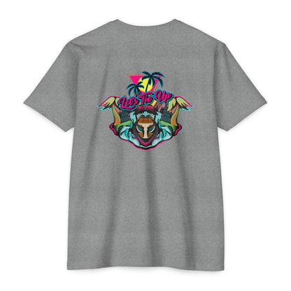 Tropical Vibes Unisex CVC Jersey T-shirt - Let's Tie Up Graphic Tees for Beach Lovers