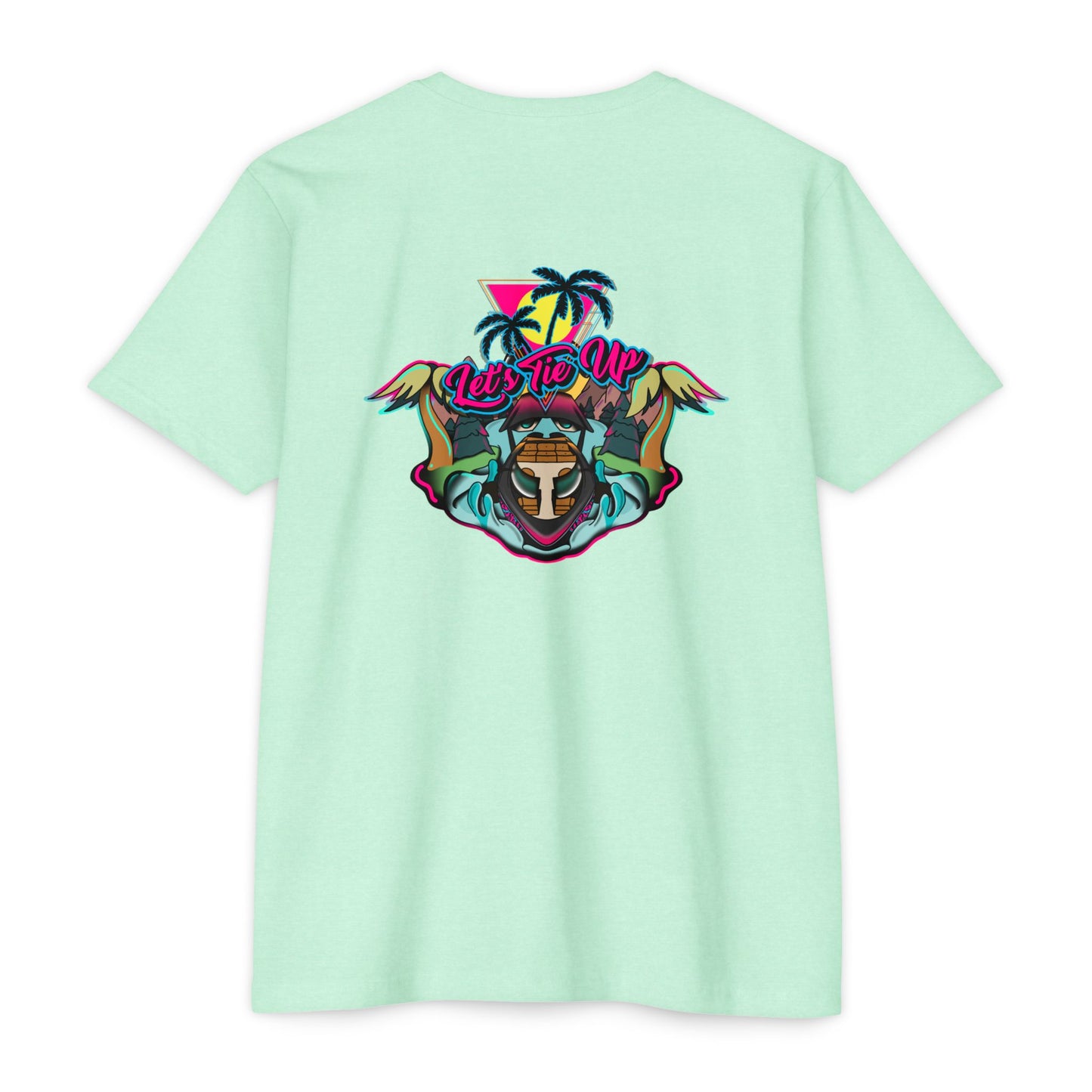 Tropical Vibes Unisex CVC Jersey T-shirt - Let's Tie Up Graphic Tees for Beach Lovers