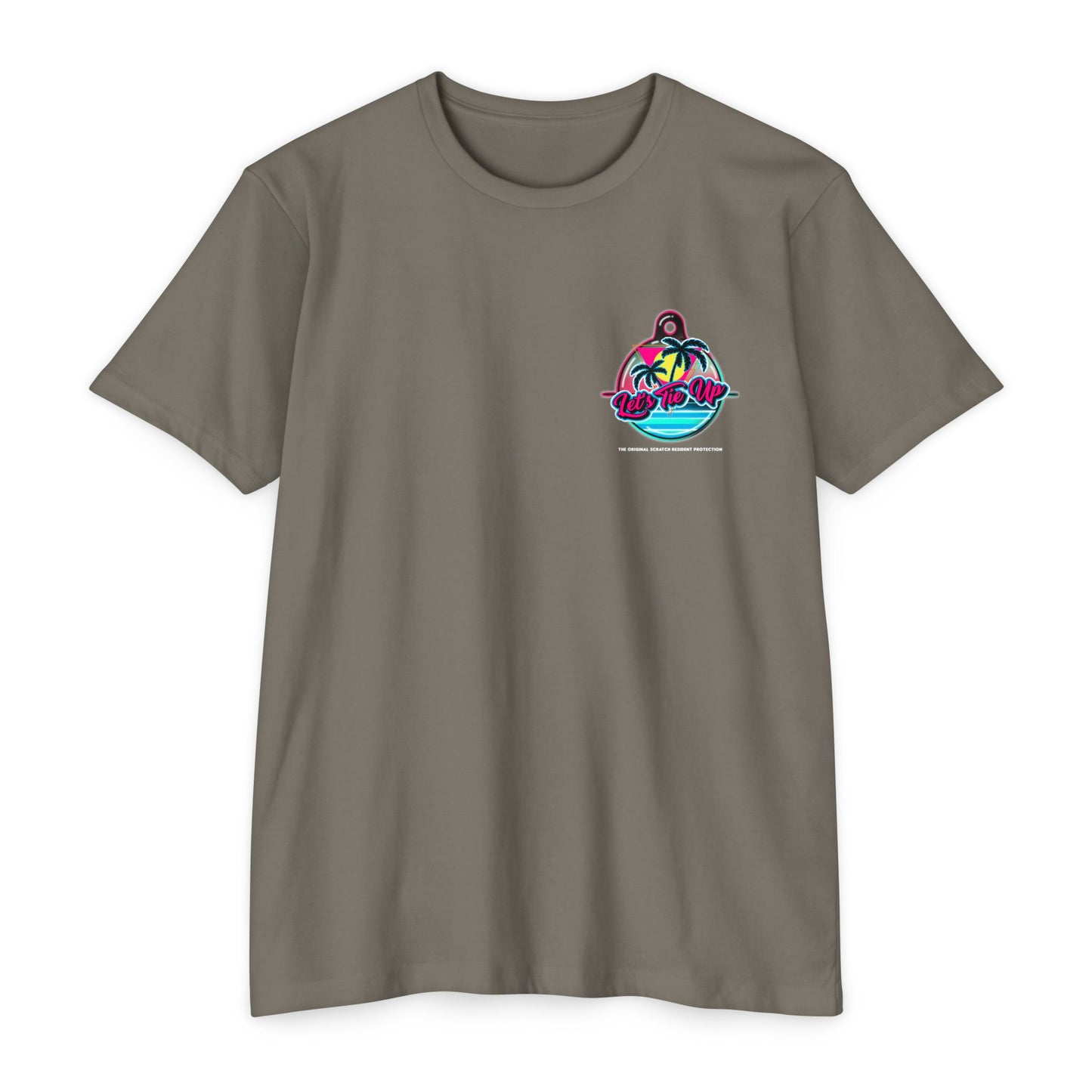 Tropical Vibes Unisex CVC Jersey T-shirt - Let's Tie Up Graphic Tees for Beach Lovers