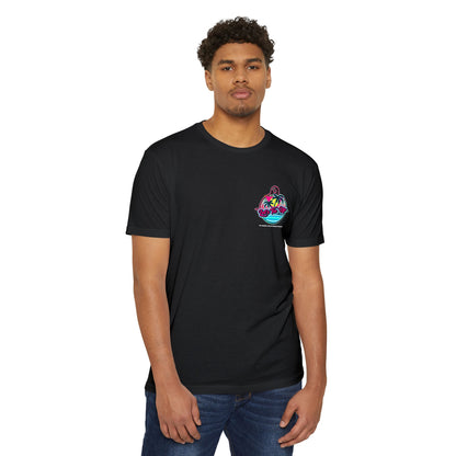 Tropical Vibes Unisex CVC Jersey T-shirt - Let's Tie Up Graphic Tees for Beach Lovers