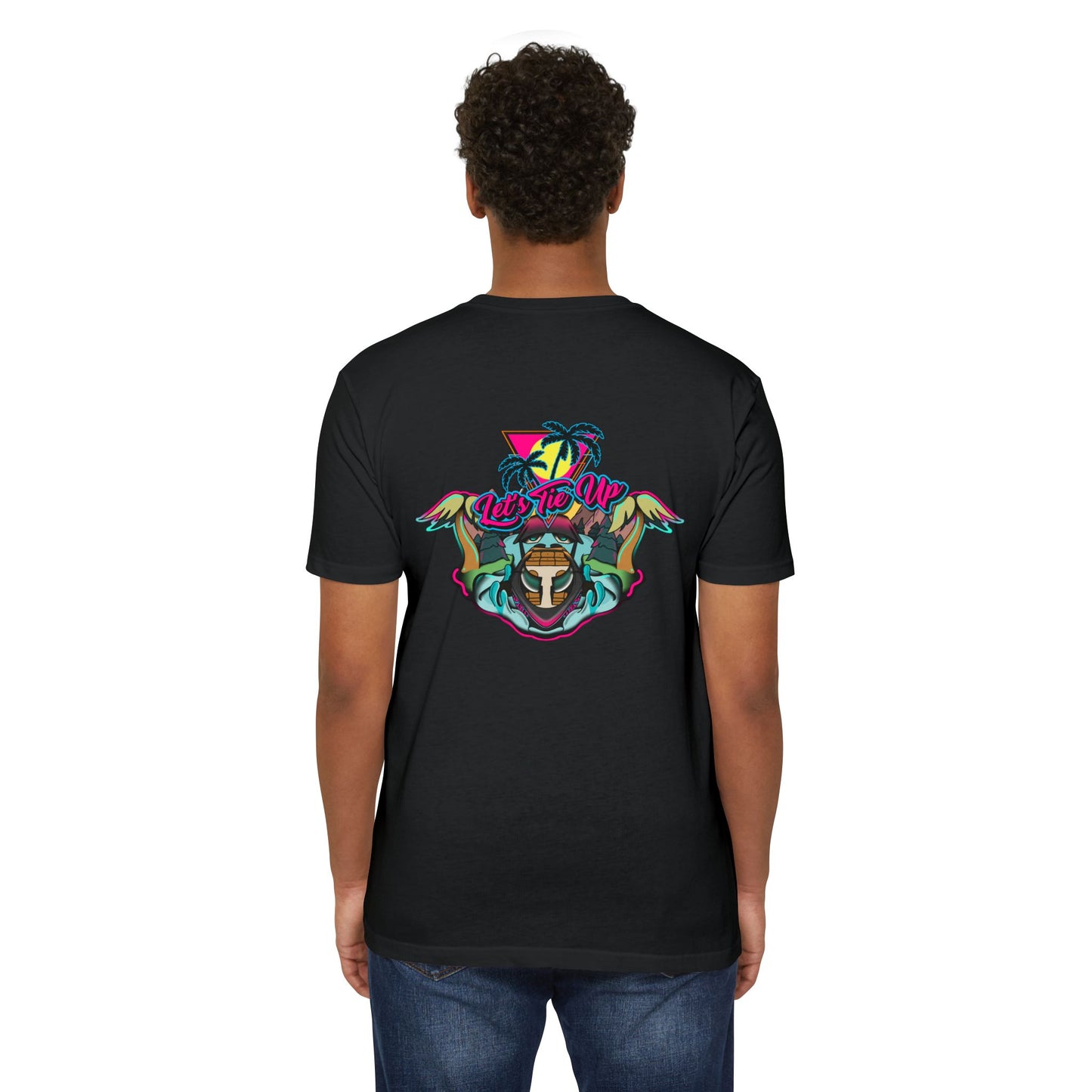 Tropical Vibes Unisex CVC Jersey T-shirt - Let's Tie Up Graphic Tees for Beach Lovers