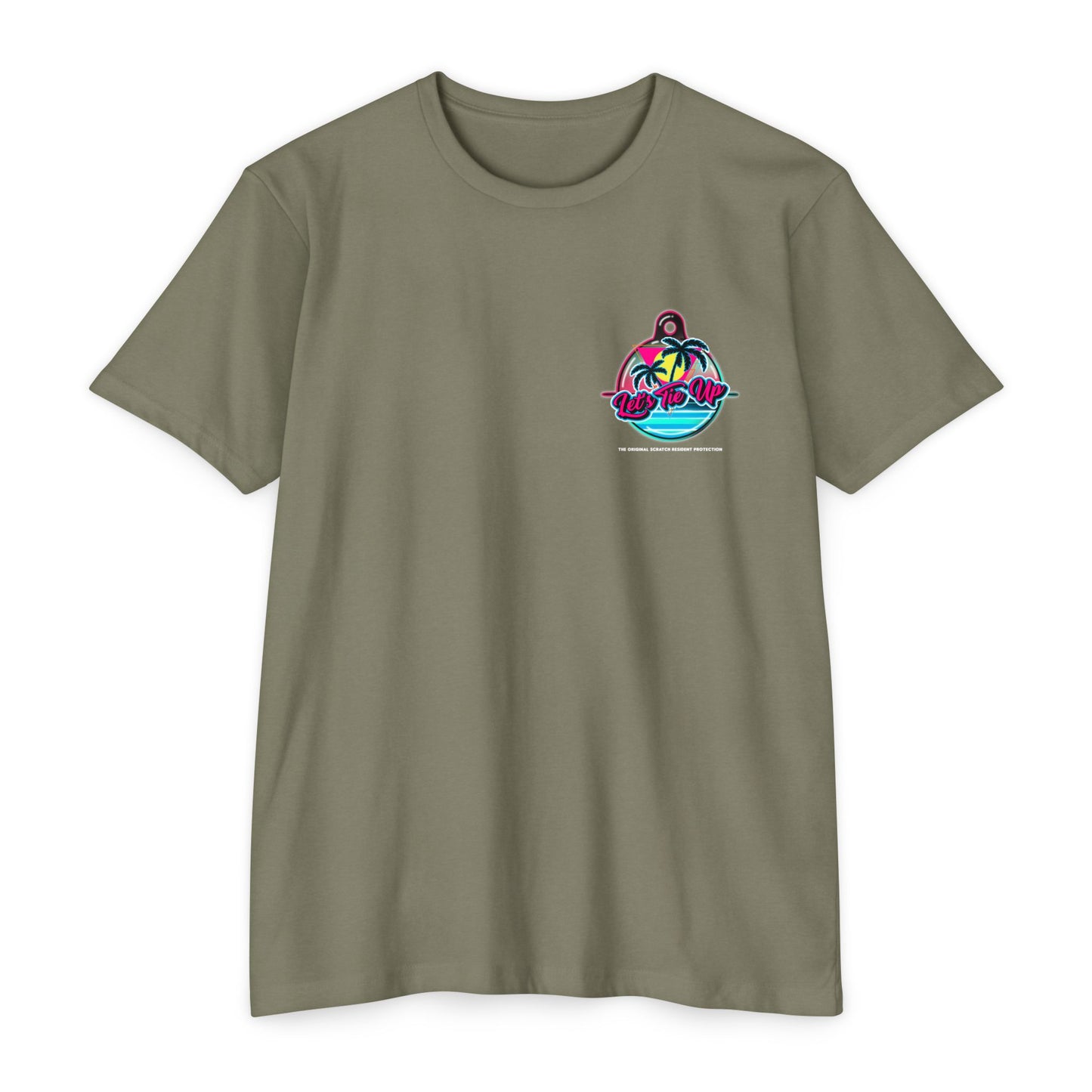 Tropical Vibes Unisex CVC Jersey T-shirt - Let's Tie Up Graphic Tees for Beach Lovers