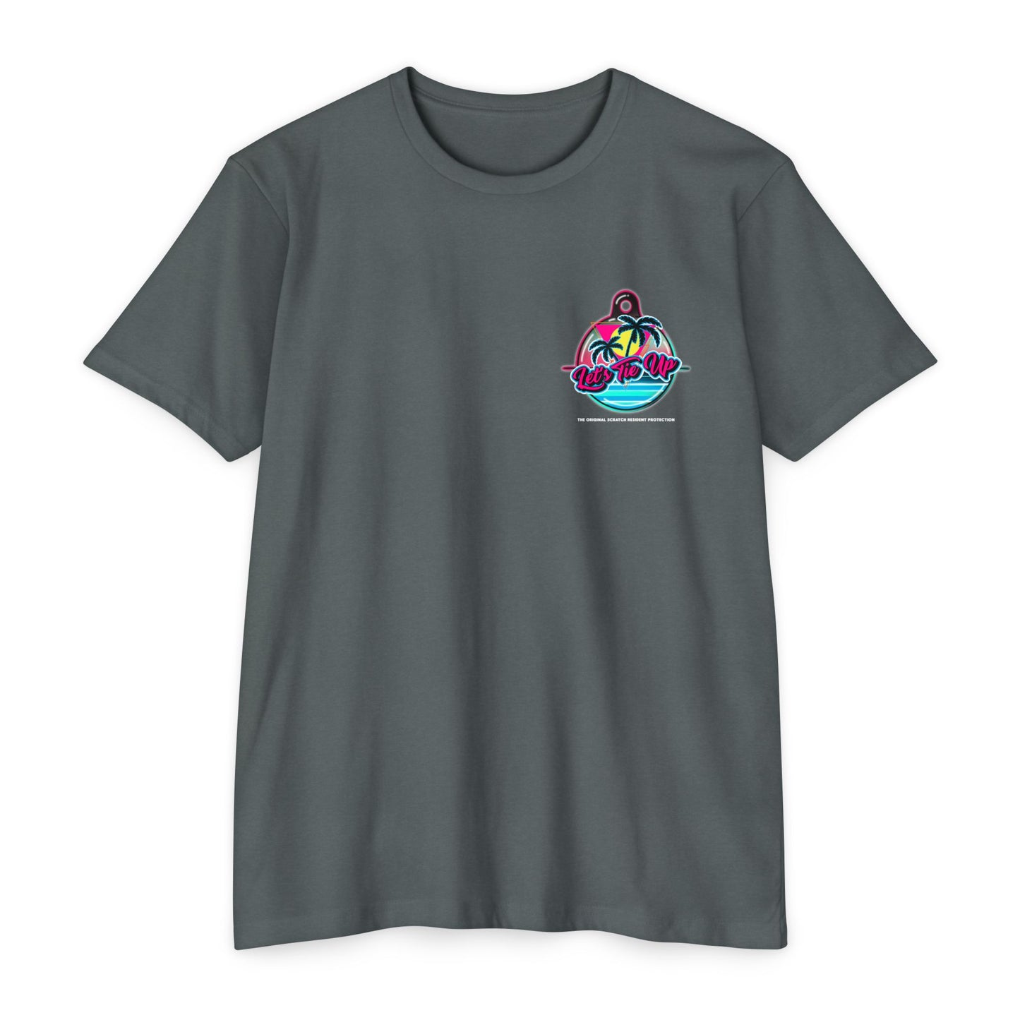 Tropical Vibes Unisex CVC Jersey T-shirt - Let's Tie Up Graphic Tees for Beach Lovers