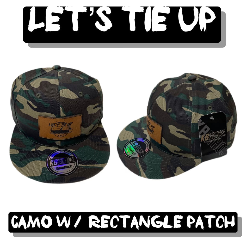 Let's Tie Up Rectangle Patch Snapback